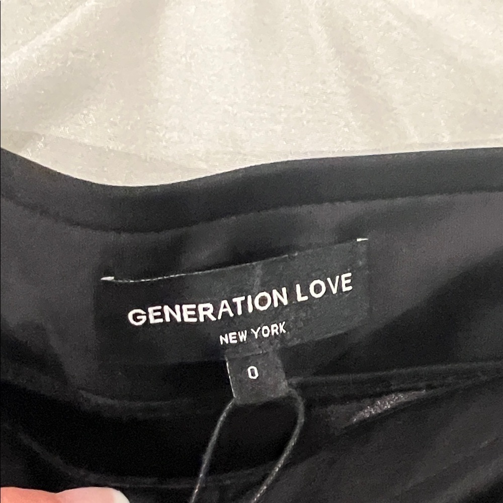 NWT Generation Love Mika Black Satin Skirt Size 0 - Picture 5 of 12